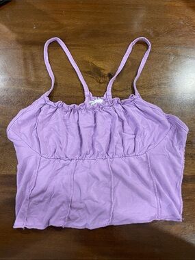 Women’s Lavender Cropped Spaghetti Strap Top